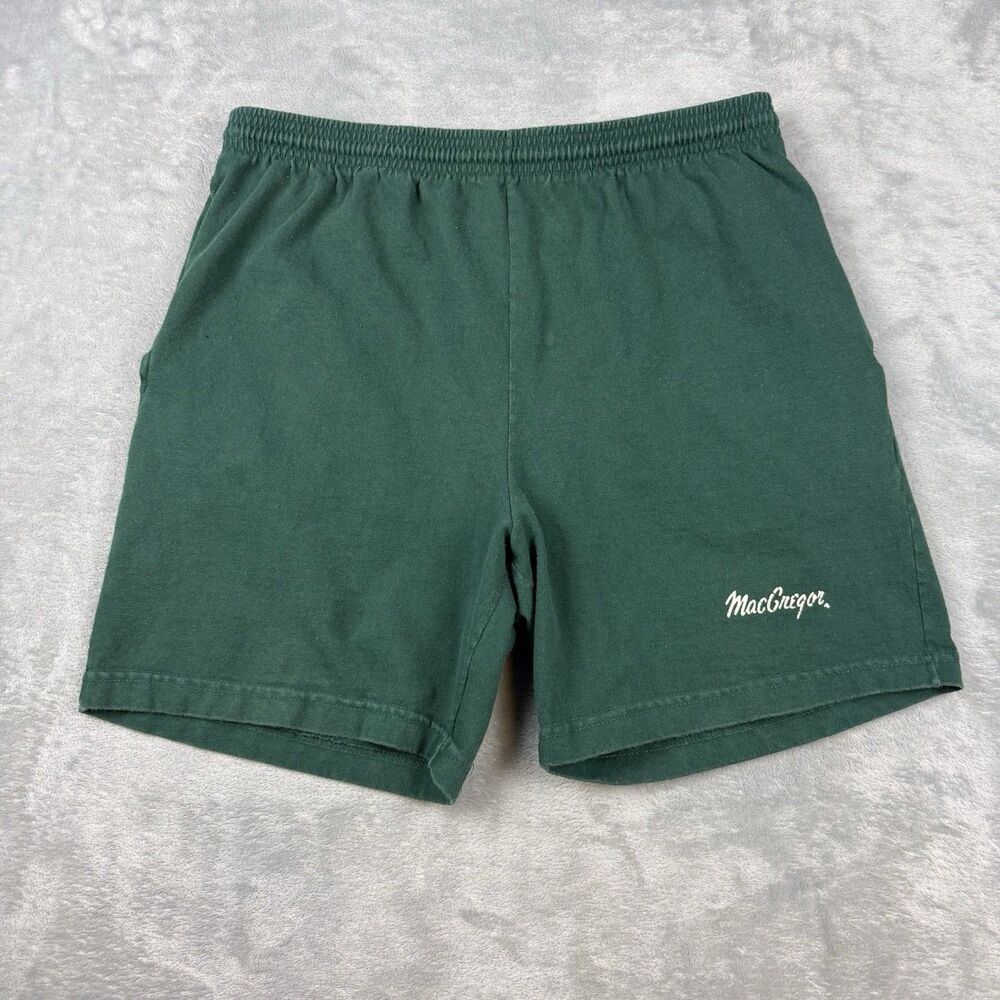 Vintage MacGregor Made in USA Green Cotton Sweat Shorts Men’s XL Gym 70s